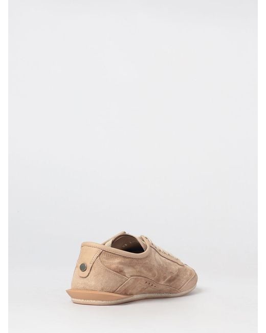 Dolce & Gabbana Natural Dolce &Amp Gabbana Lipari Suede Calfskin Sneakers With Printed Logo for men