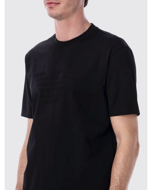 Emporio Armani Black Basic Cotton T-Shirt for men