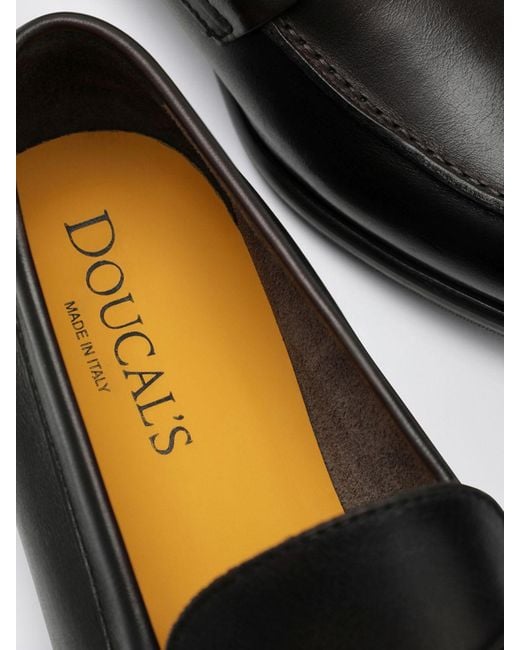 Doucal's White Leather Loafer for men