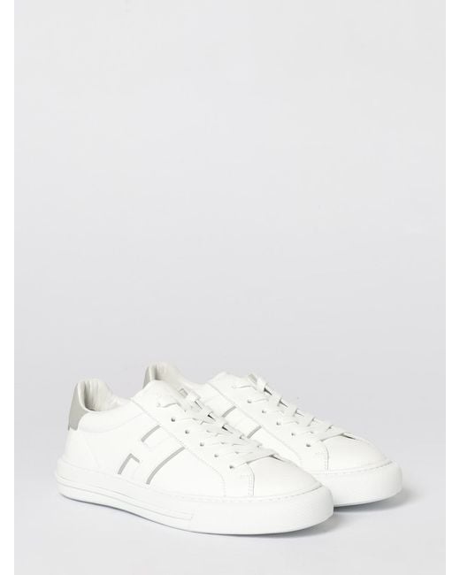 Hogan White H691 Leather Sneakers for men