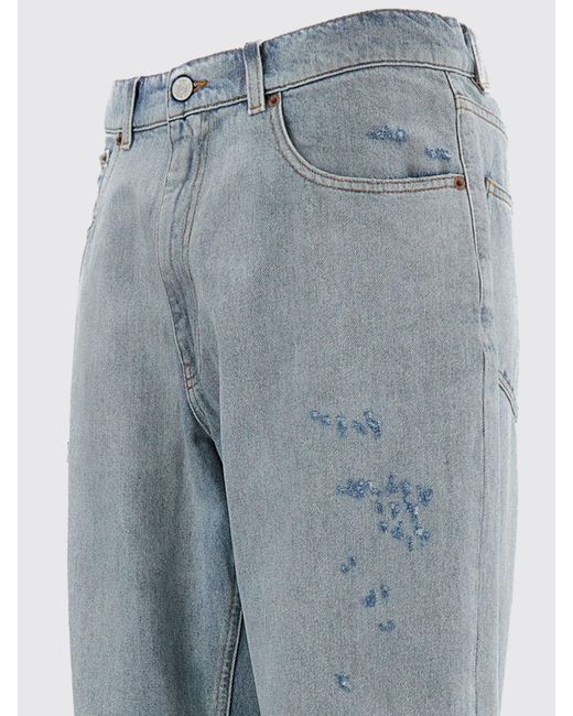 MM6 by Maison Margiela Blue Cotton Denim Straight Jeans for men