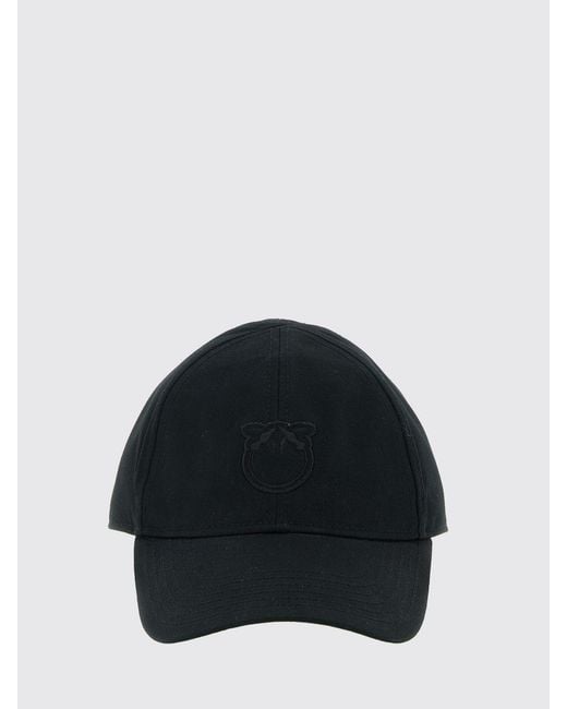 Pinko Black Cotton Twill Hat