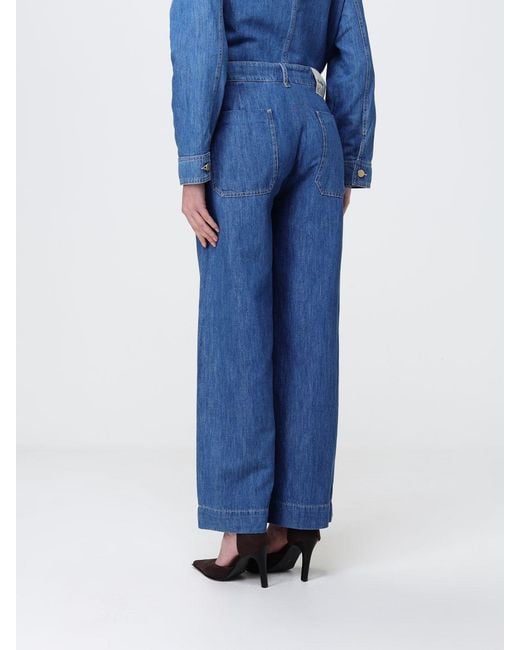 Jeans Mastice De Mezclilla De Pierna Ancha Max Mara de color Blue