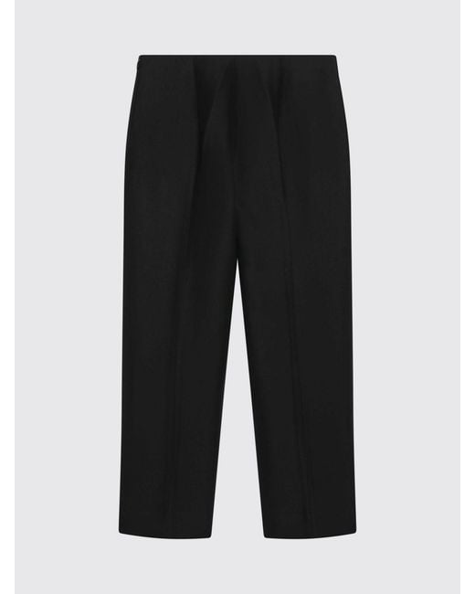 Totême Black Straight Wool And Silk Trousers