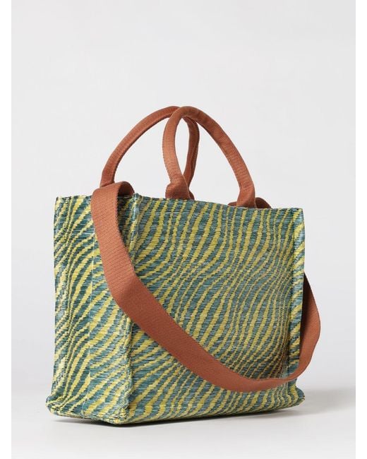 Marni Green Small Basket Tote Bag