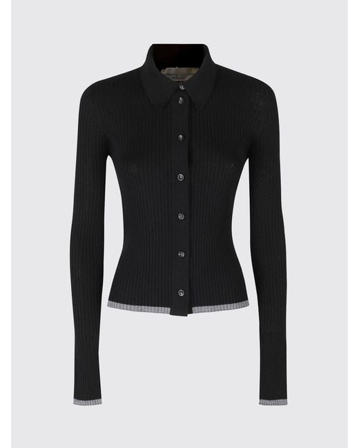 Roberto Collina Blue Slim Fit Ribbed Merino Wool Polo Cardigan