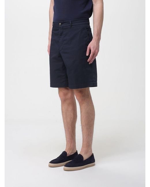 Brunello Cucinelli Blue Cotton Chino Shorts for men