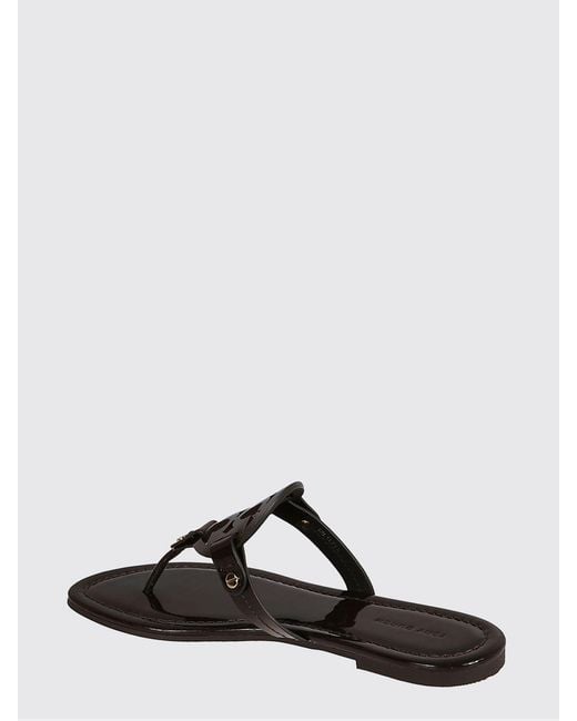 Tory Burch White Miller Leather Flip Flops