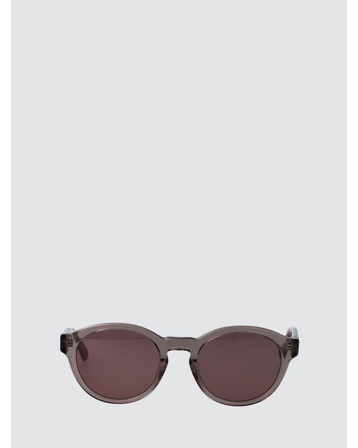 Calvin Klein White Round Acetate Sunglasses With Monogram for men
