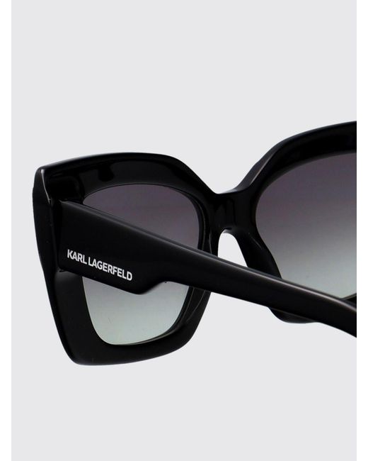 Karl Lagerfeld Black Oversized Vintage Cat Eye Sunglasses
