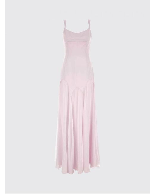 McQueen Pink Envers Crêpe Satin Dress