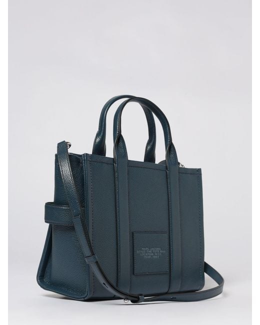 Marc Jacobs Blue The Tote Bag Medium Leather Bag