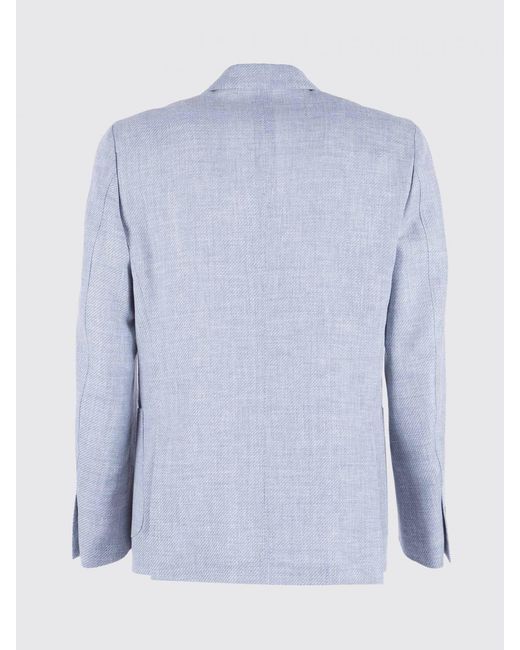 Lardini Blue Double-Breasted Jacket for men