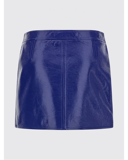 Courreges Blue CourrÈ Ges Coated Cotton Mini Skirt