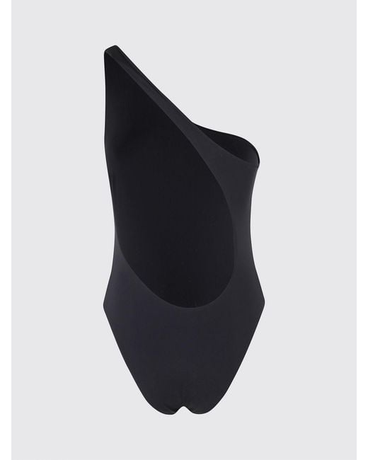 FEDERICA TOSI Blue Polyamide One-Shoulder Swimsuit
