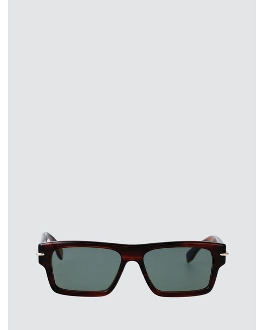 Fendi Orange Rectangular Acetate Sunglasses With Contrasting Logo for men