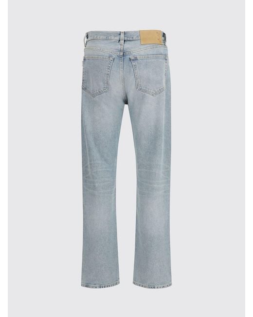 Haikure Blue Cotton Denim Straight Jeans for men