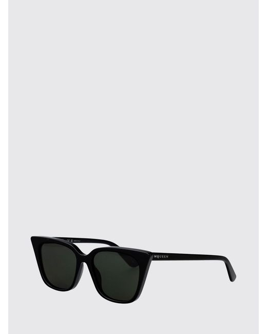 McQueen Black Butterfly Cat-Eye Sunglasses
