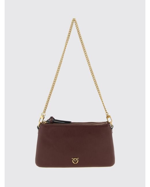 Pinko White Mini Double Bag Leather Bag