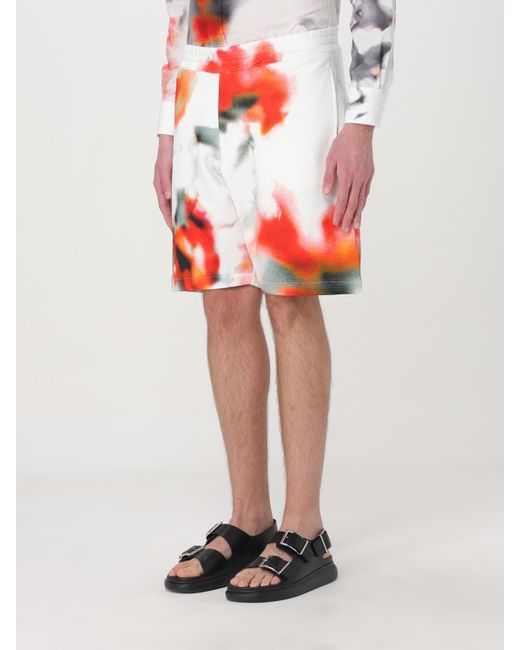 Alexander McQueen Bermudas Mit Batikmuster in White für Herren