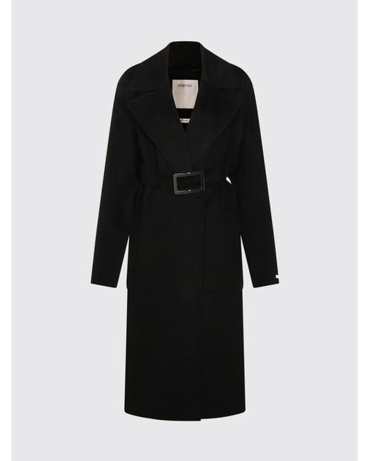 Sportmax Black Wool Coat