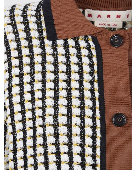 Marni Gray Cotton Blend Cardigan