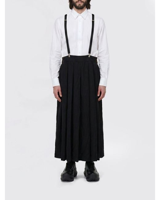 Comme des Garçons Black Comme Des GarÇ Ons Pleated Polyester Skirt With Suspenders