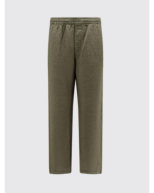 Aspesi Green Linen Trousers for men