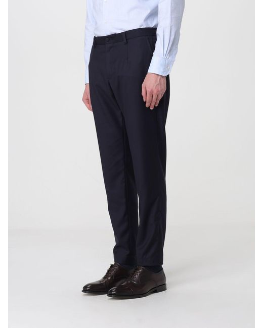 Dolce & Gabbana Blue Dolce &Amp Gabbana Wool Slim Fit Trousers for men