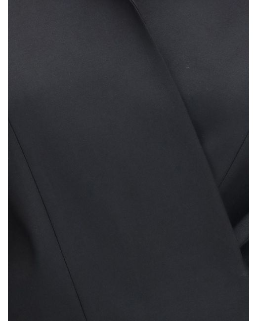 Khaite Black Asymmetric Wool And Silk Blazer
