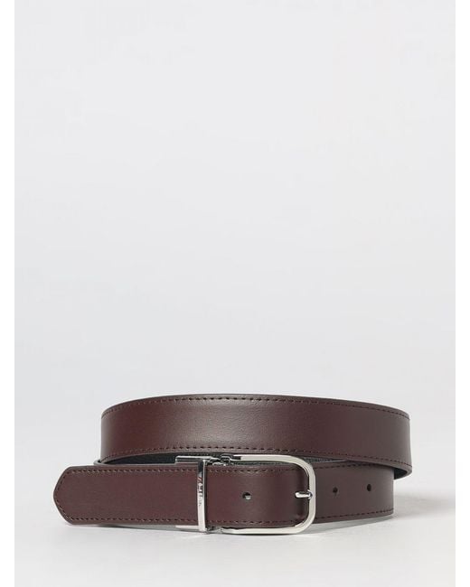 Cinturón Reversible De Piel De Becerro Con Hebilla De Pin Grabada Paul Smith de hombre de color Gray