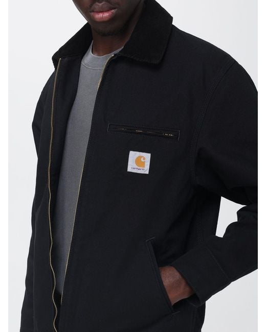 Carhartt Blue Detroit Organic Cotton Canvas Jacket With Velvet Collar for men