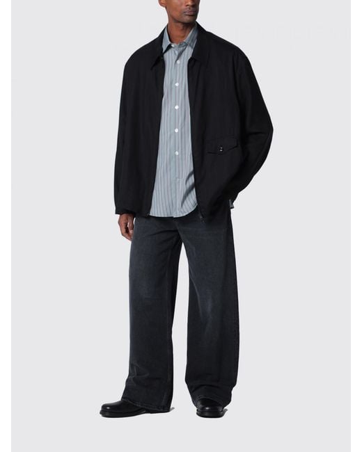Our Legacy Black Relaxed Fit Nylon Shirt Jacket With Zip Closure for men