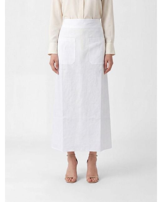 Totême White Skirt