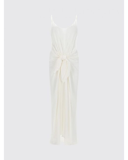 J.W. Anderson White Silk Midi Dress