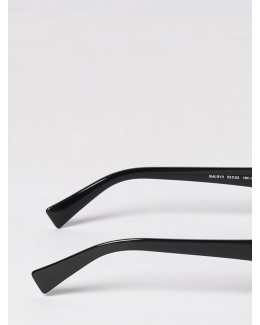 Miu Miu White Rectangular Frame Acetate Sunglasses With Contrast Logo