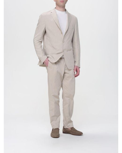 Eleventy Gray Slim Fit Cotton Blend Trousers for men