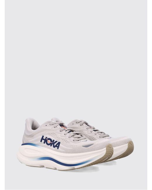Hoka One One White Bondi 9 Technical Mesh Sneakers for men
