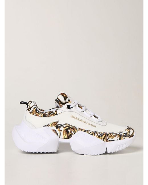 Versace Jeans Multicolor Sneakers In Leather And Nylon for men