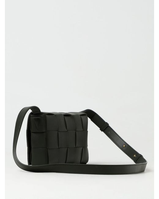 Bottega Veneta Black Cassette Bag In Woven Nappa