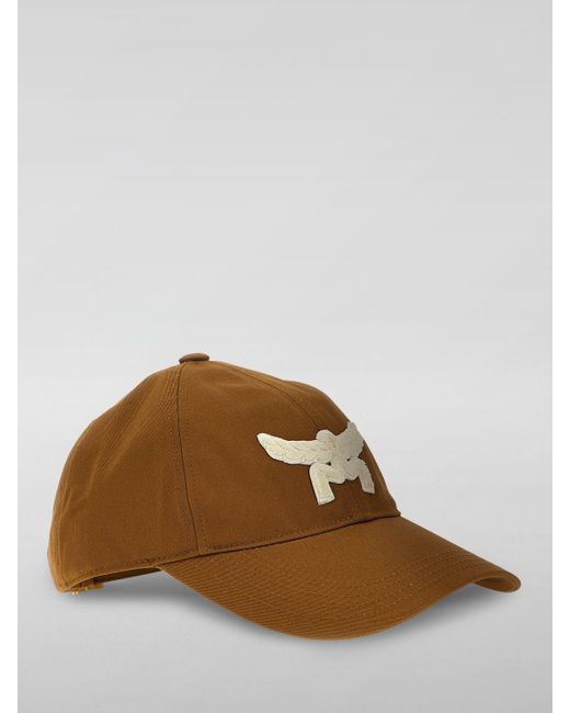 Cappello in cotone con patch logo di MCM in Brown da Uomo