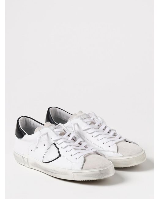 Philippe Model White Paris Used Leather Sneakers for men