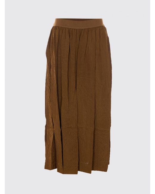 Uma Wang Brown Viscose Midi Skirt