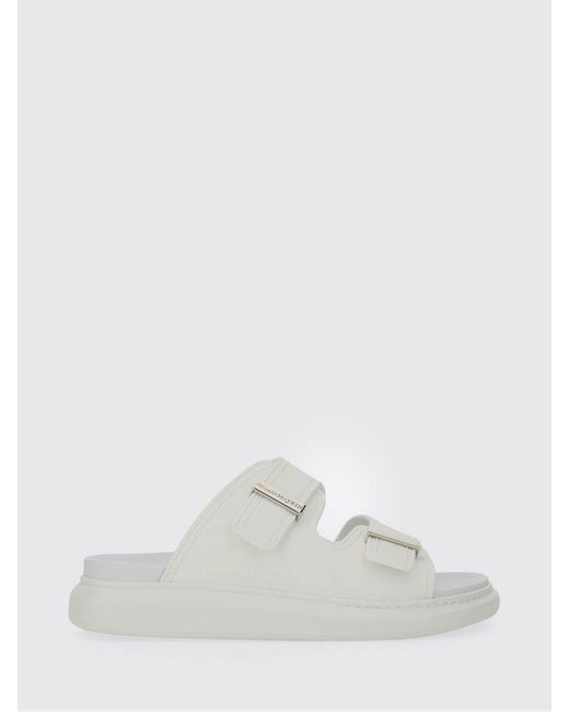 McQueen White Hyrid Rubber Sandal for men