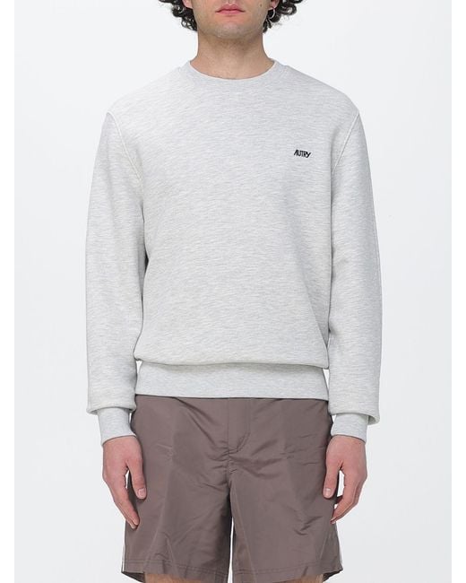 Sudadera De Algodón Con Cuello Redondo Y Logo Autry de hombre de color Gray