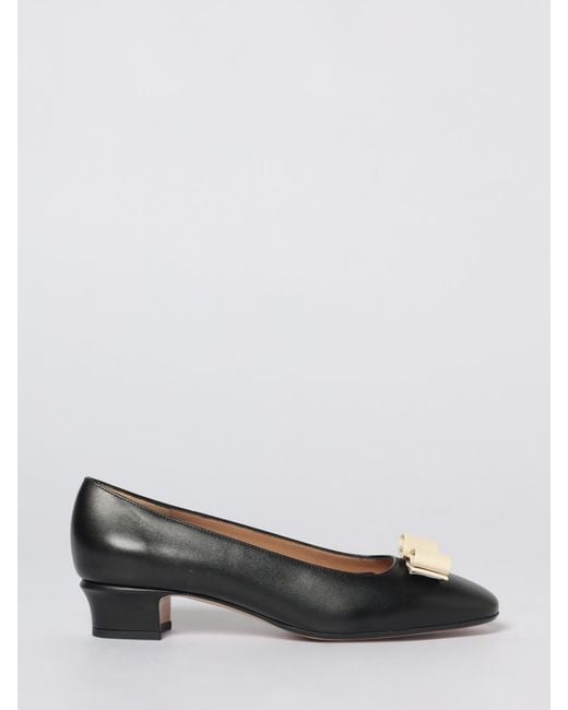 Ferragamo Black Vara Bow Pumps