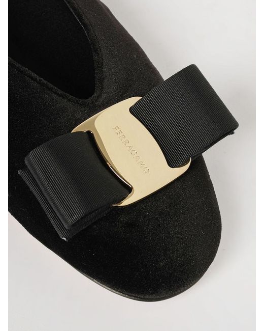 Ferragamo White Ballet Flat