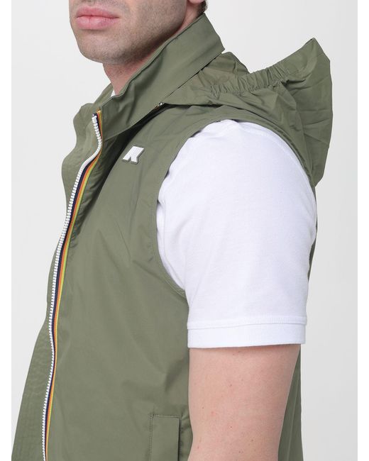 K-Way Green Nylon Vest for men
