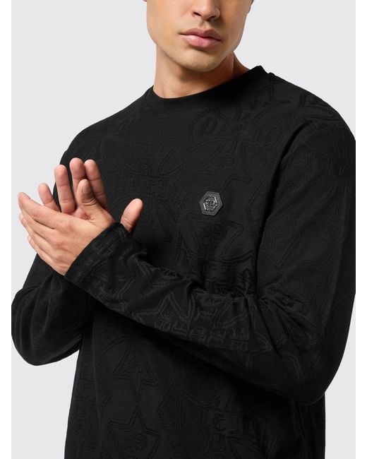 Philipp Plein Black Pp Cotton T-Shirt for men