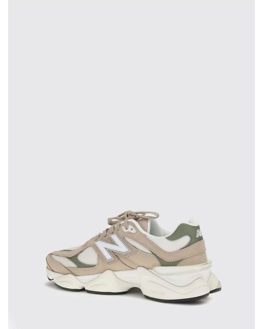 New Balance White 9060 Nubuck And Mesh Sneakers for men